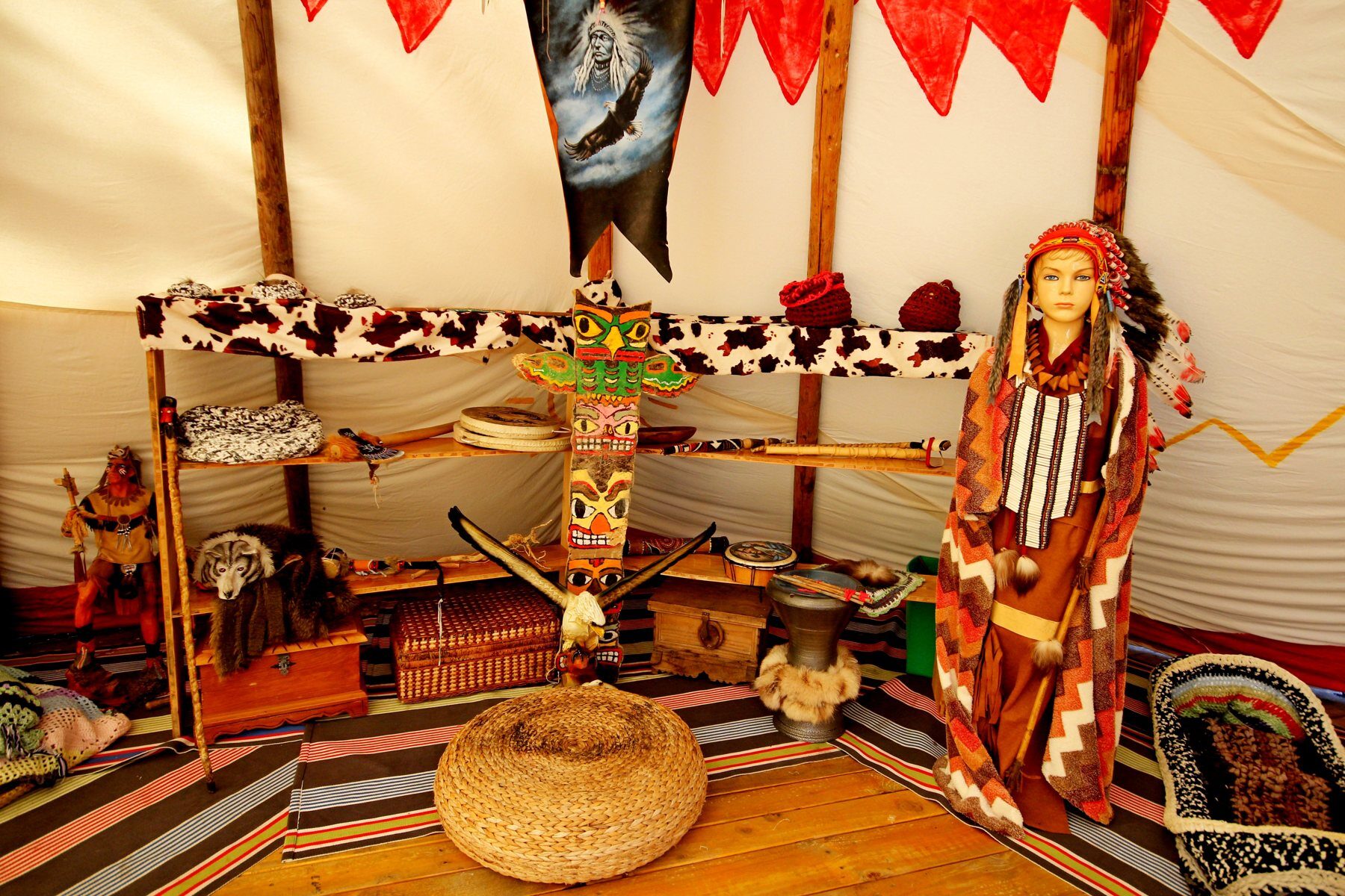 Escenografía de El Descubrimiento de América en la Granja Escuela El Rodeo